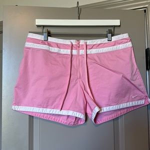 Nike Athletic 72 vintage style board shorts. Pink. Size L